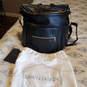 Fawn Design Black Diaper Backpack